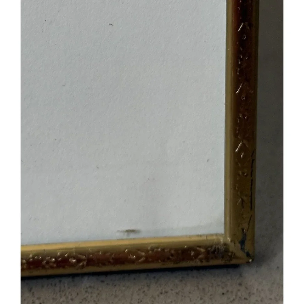 Lot of 2 Vintage MCM Hollywood Brass Metal Picture Frame Gold Tone 8 x 10 GUC